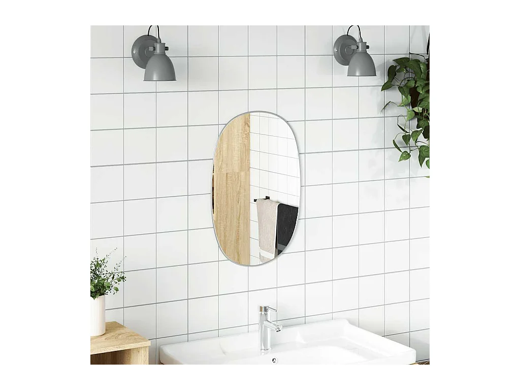 Silberner Wandspiegel 50x35 cm