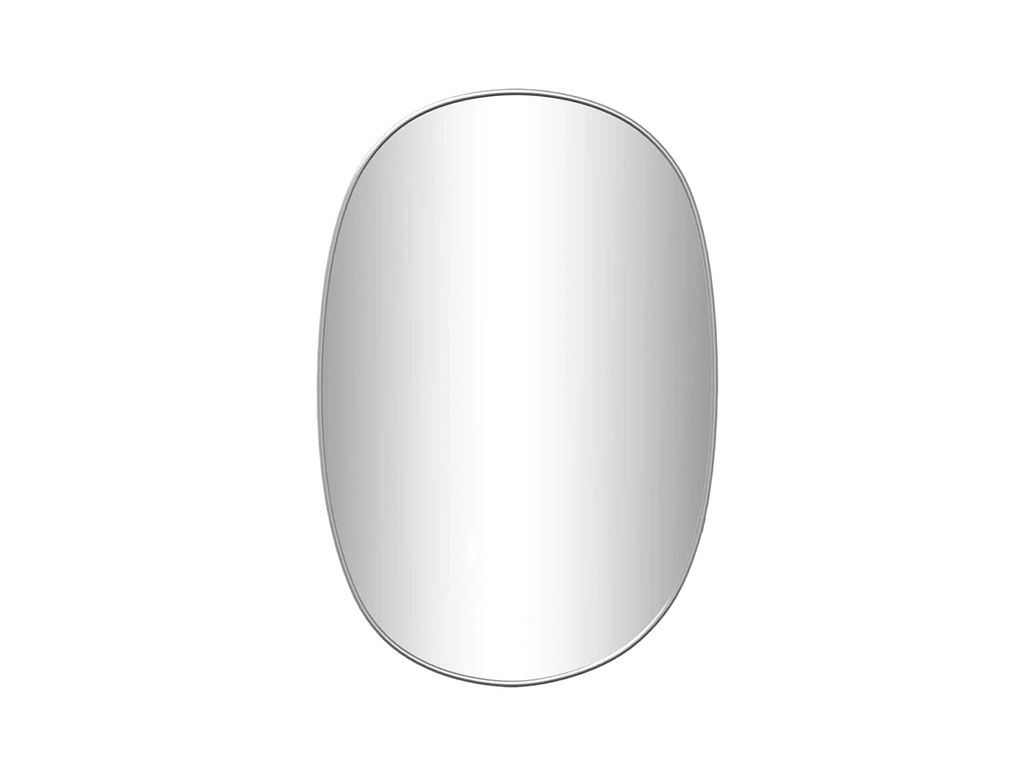 Specchio da parete argentato 50x35 cm