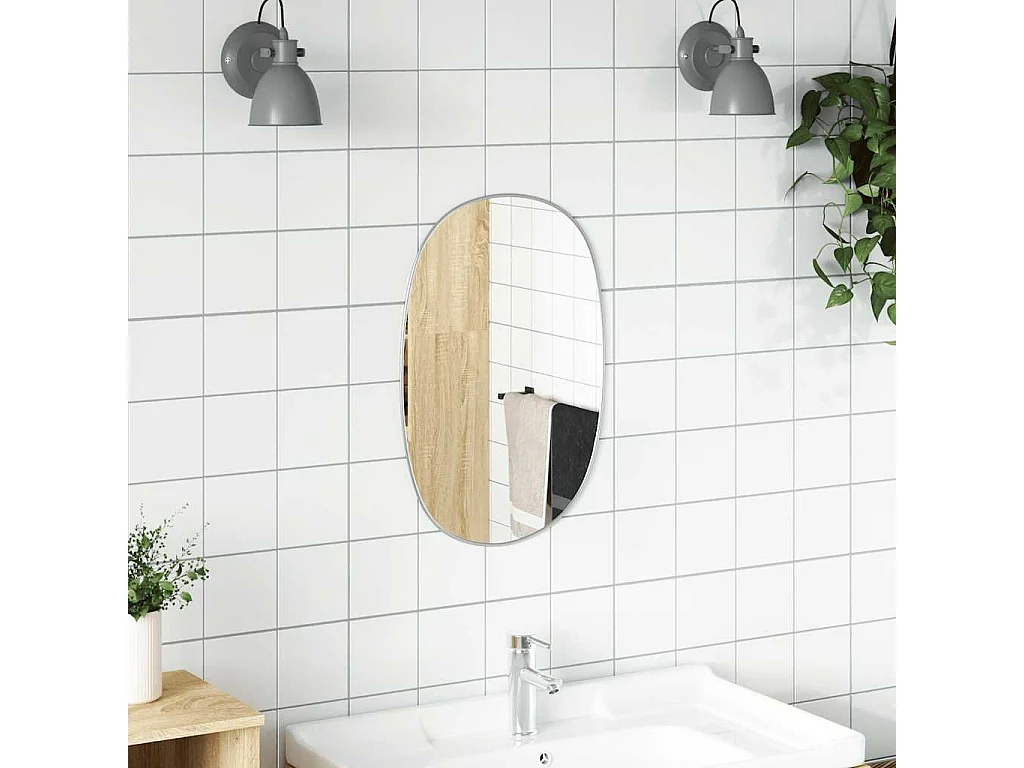 Miroir mural Argenté 50x35 cm