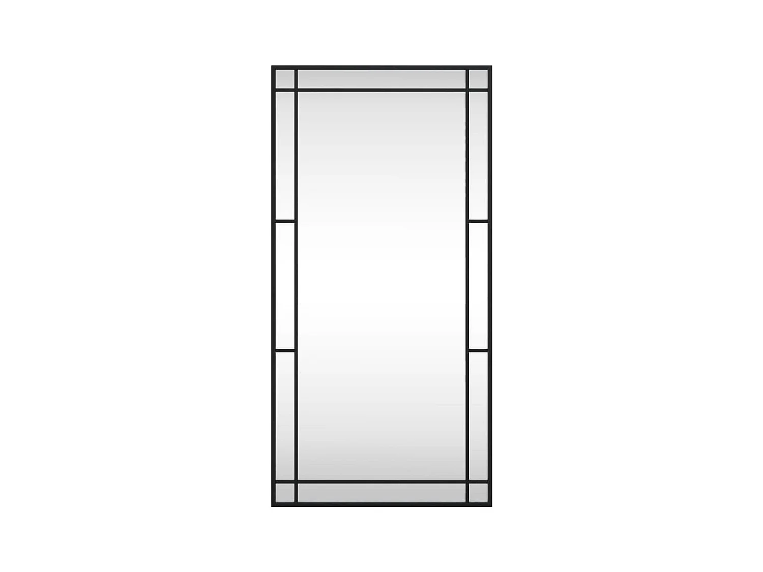 Specchio da parete nero 50x100 cm rettangolare in ferro