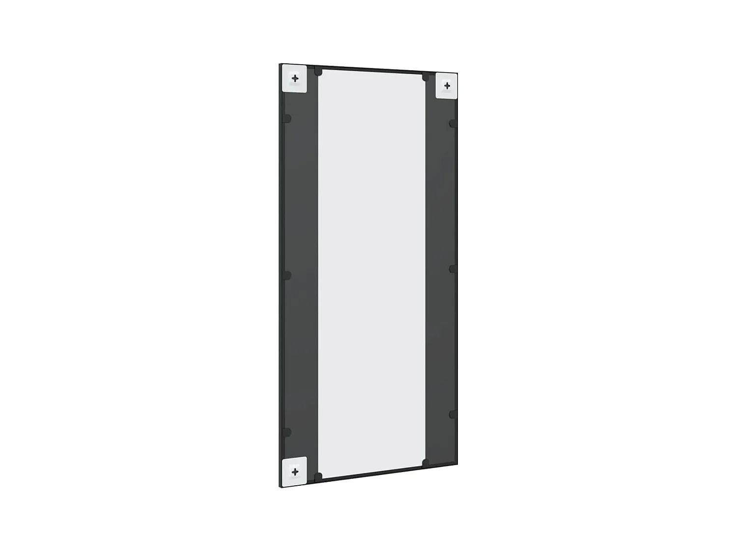 Specchio da parete nero 50x100 cm rettangolare in ferro