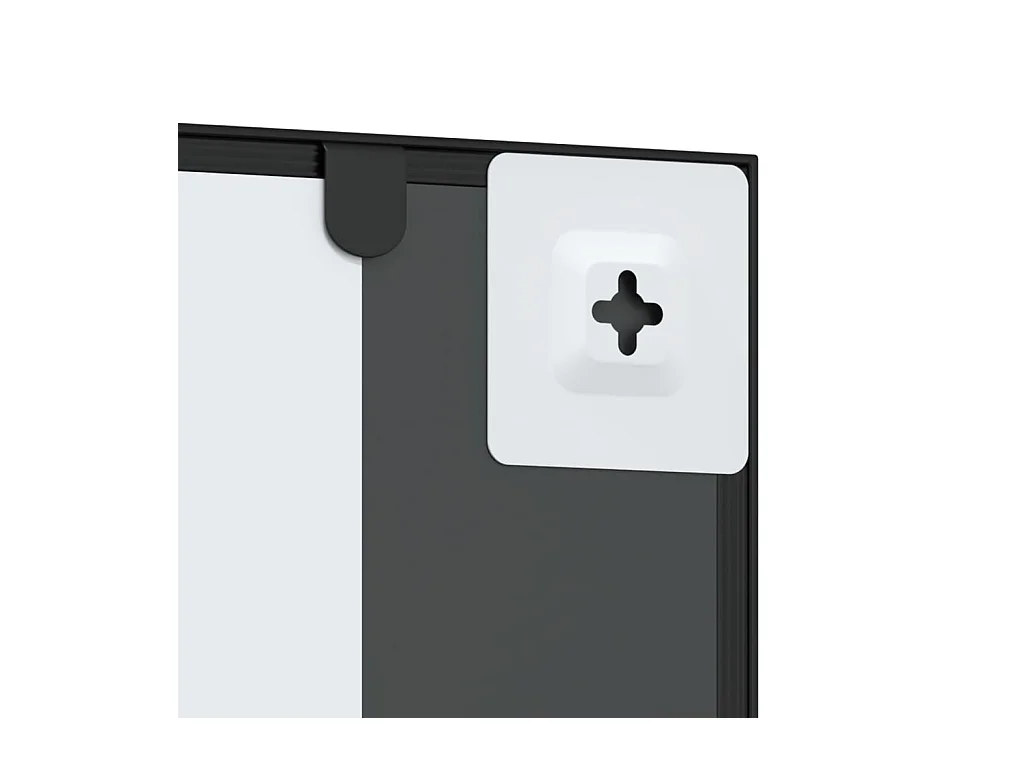 Specchio da parete nero 50x100 cm rettangolare in ferro