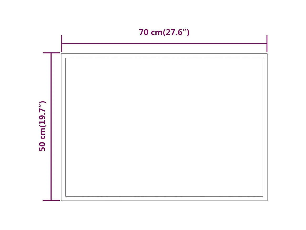 Miroir de salle de bain à LED 70x50 cm