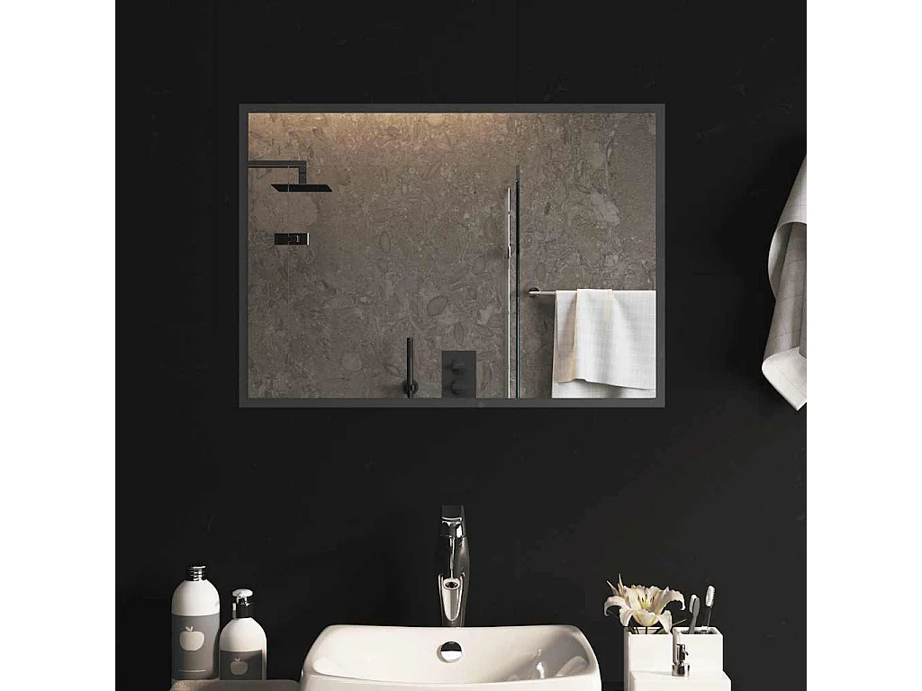 Miroir de salle de bain à LED 70x50 cm