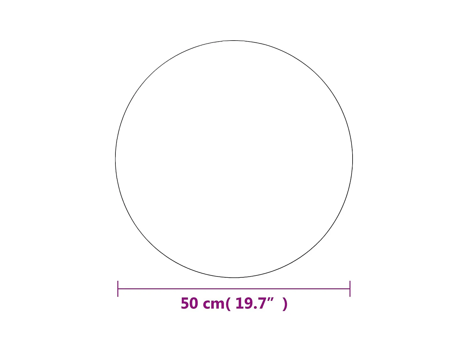 Wandspiegels 2 stuks 50 cm rond glas