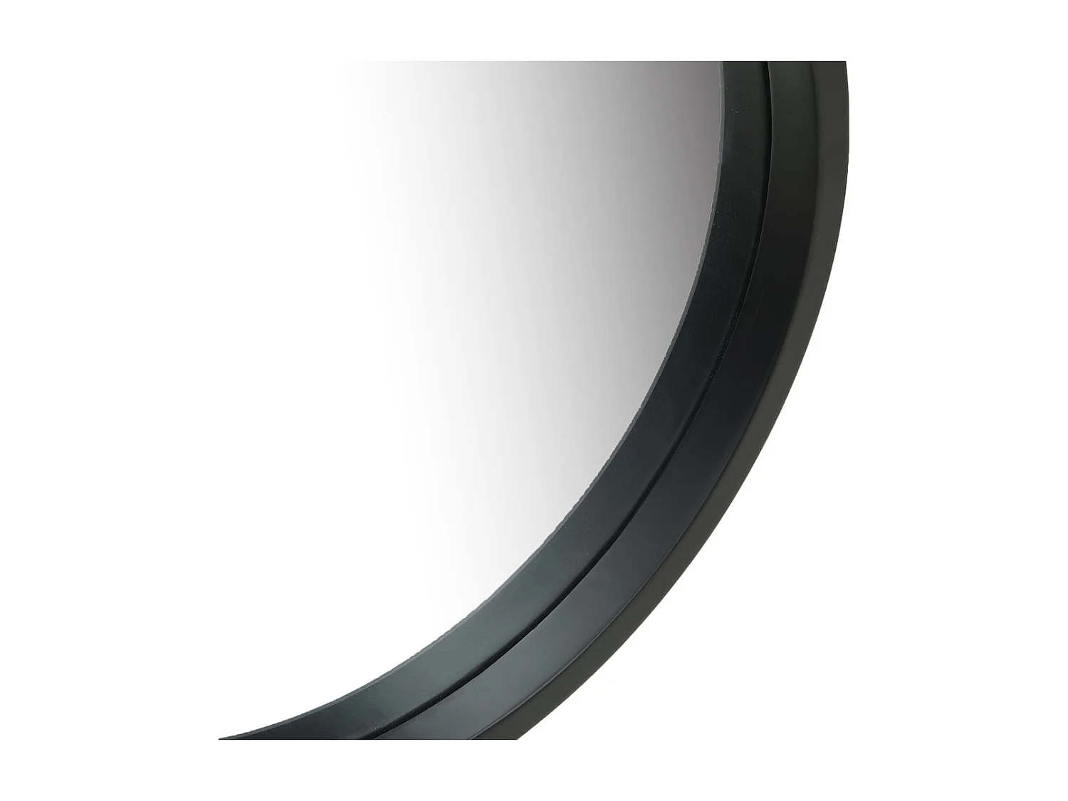 Wandspiegel met band 40 cm Zwart