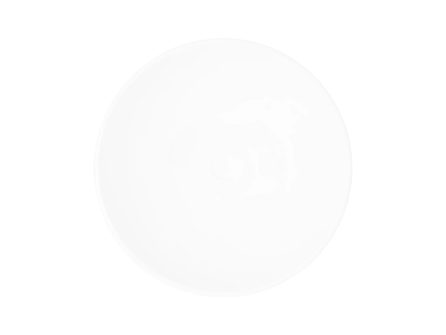 Lavandino da bagno rotondo in ceramica bianca