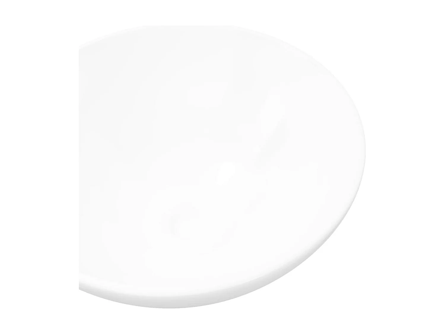 Lavabo de baño redondo de cerámica blanca