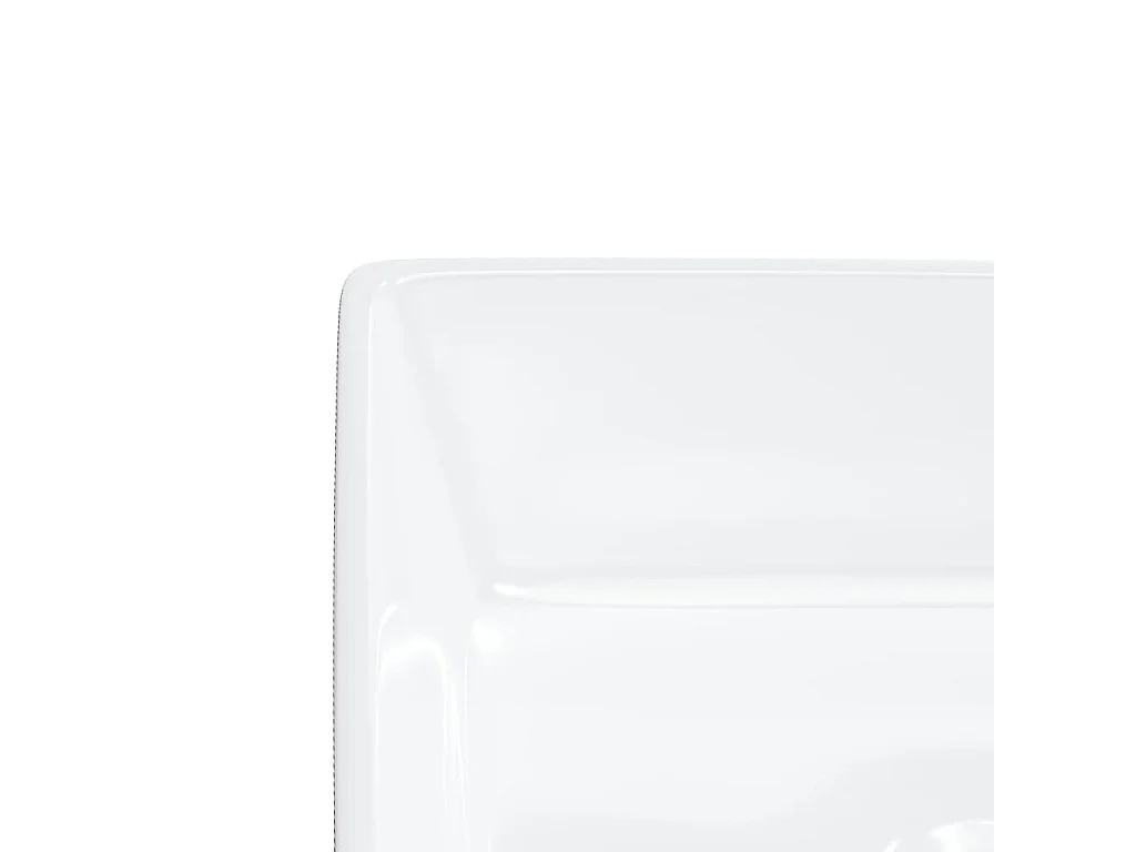 Lavabo blanco 37x37x13 cm cuadrado de cerámica