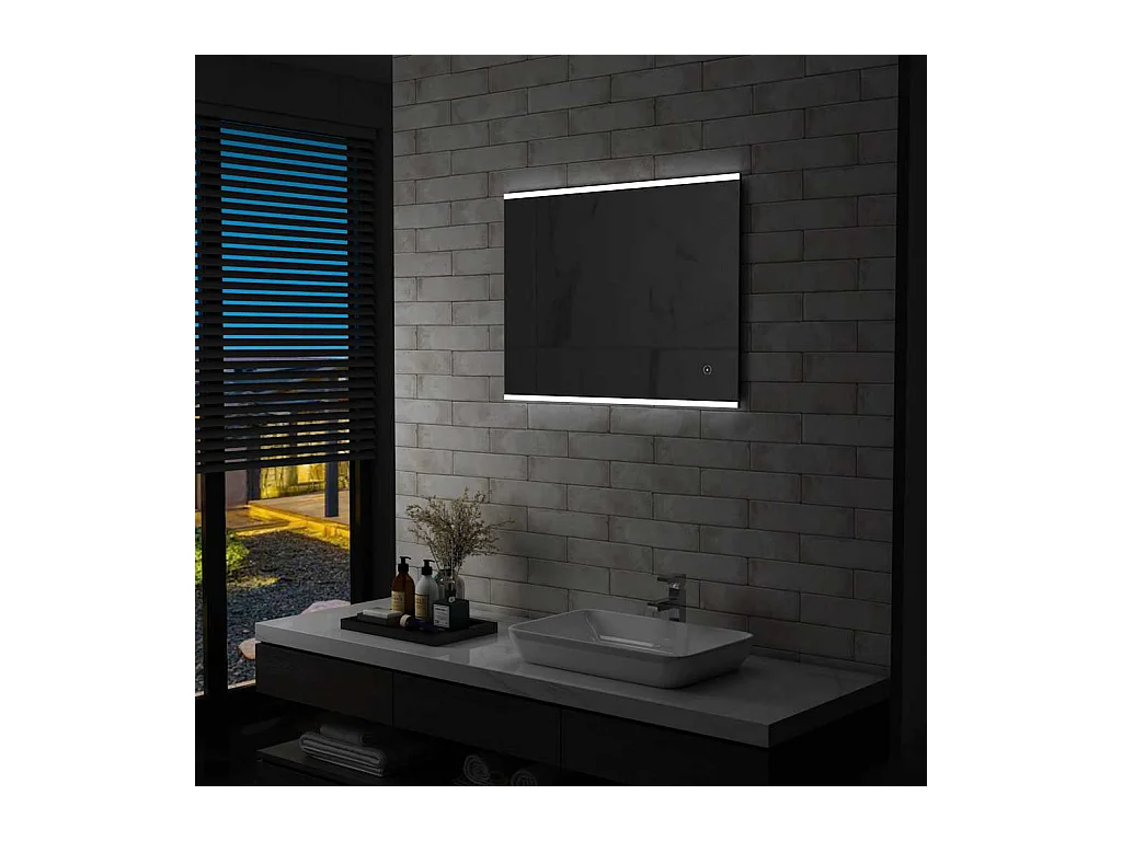 Badkamer LED wandspiegel met aanraaksensor 80x60 cm