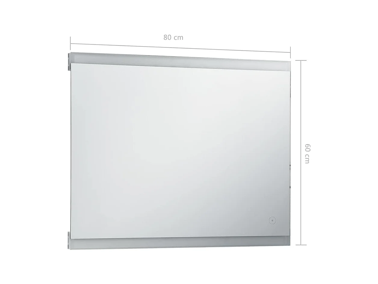 Badkamer LED wandspiegel met aanraaksensor 80x60 cm