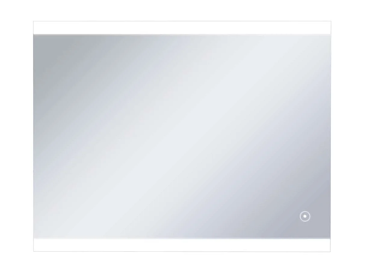 Espejo de pared LED para baño con sensor táctil 80x60 cm