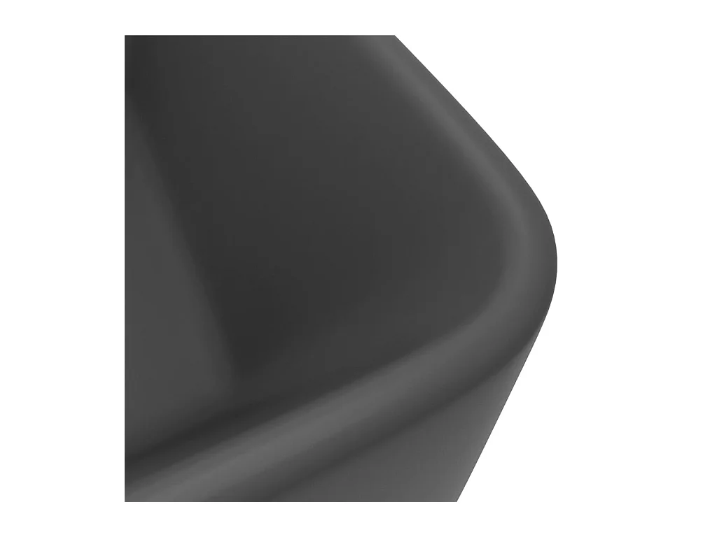 Luxe wastafel Donkergrijs mat 41x30x12 cm Keramiek