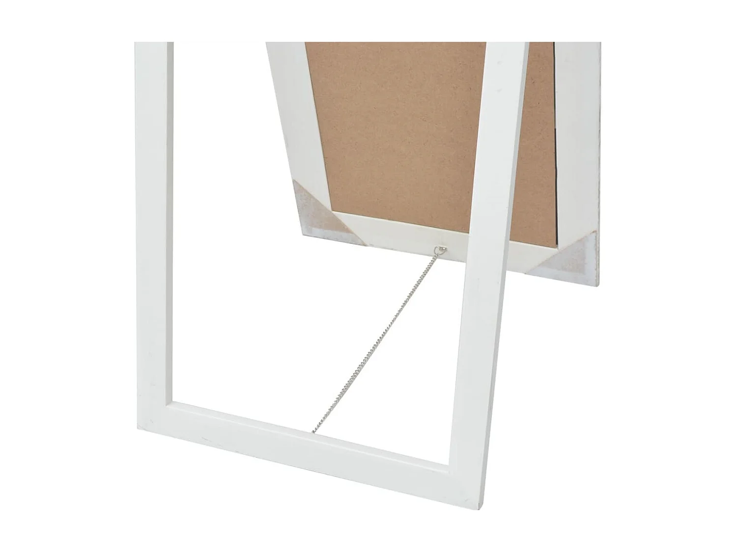 Specchio da terra in stile barocco 160x40 cm Bianco