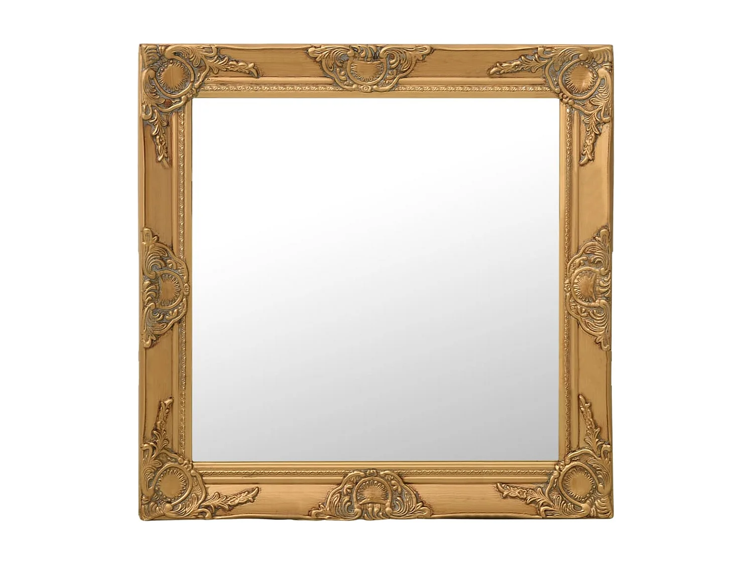 Miroir mural style baroque 60x60 cm Doré