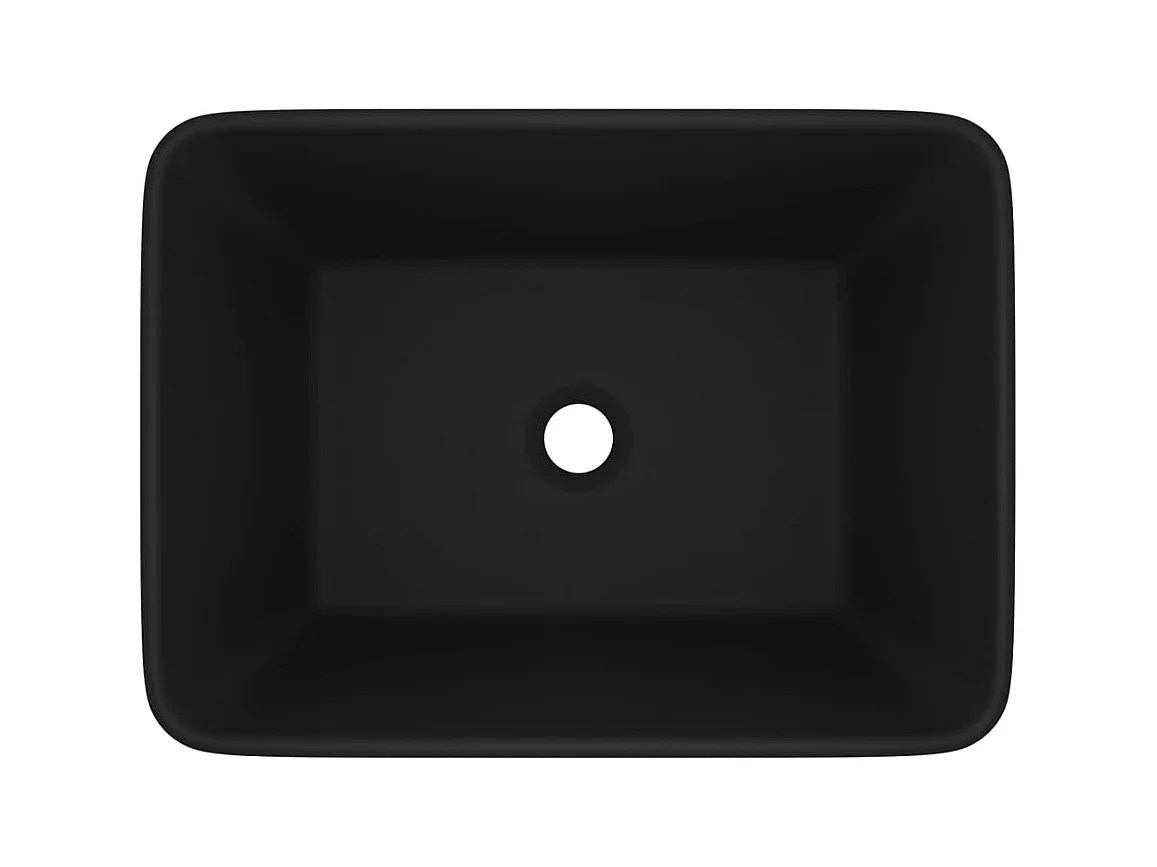 Luxus Waschbecken Mattschwarz 41x30x12 cm Keramik