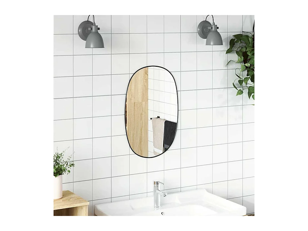 Miroir mural Noir 60x40 cm