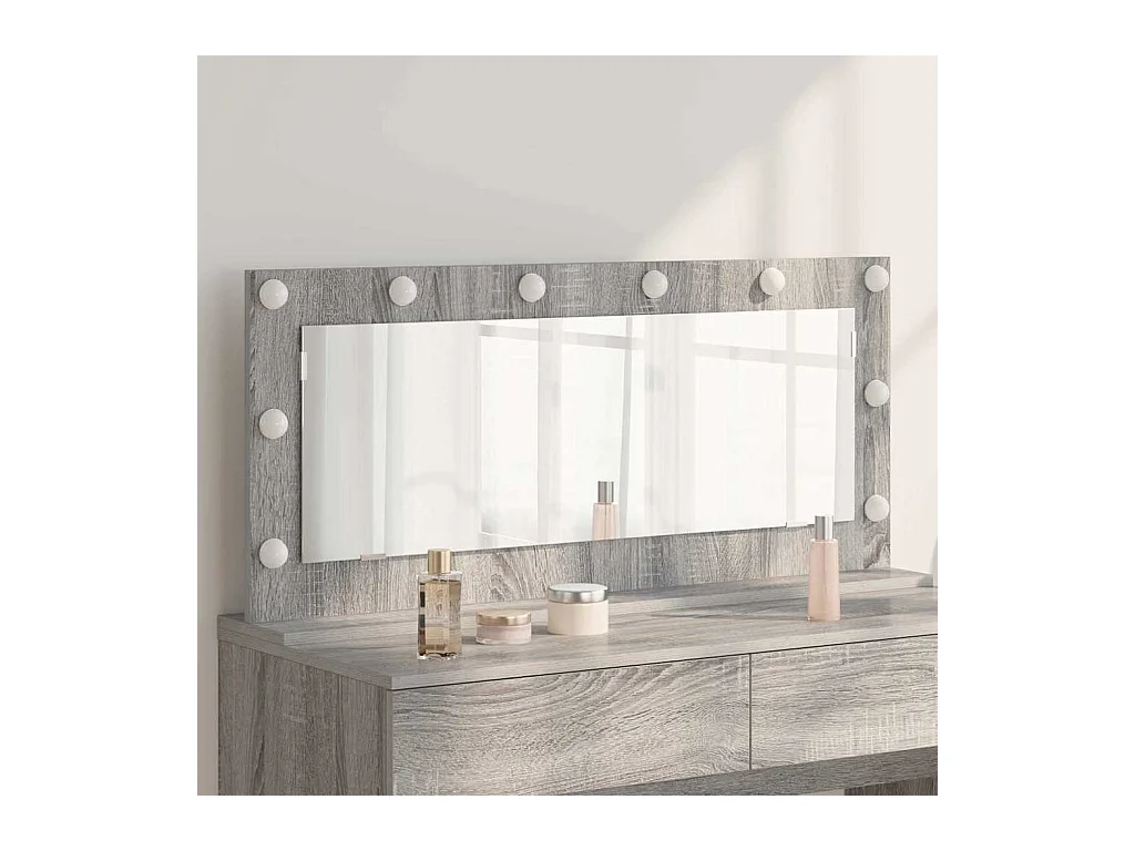 Miroir de vanité avec miroir Gris Sonoma 100 x 45 x 18 cm