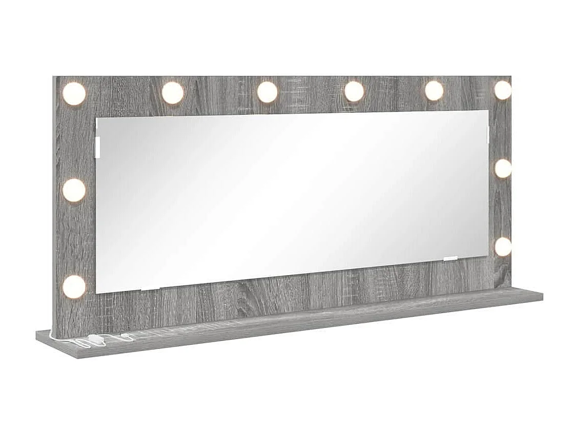 Miroir de vanité avec miroir Gris Sonoma 100 x 45 x 18 cm