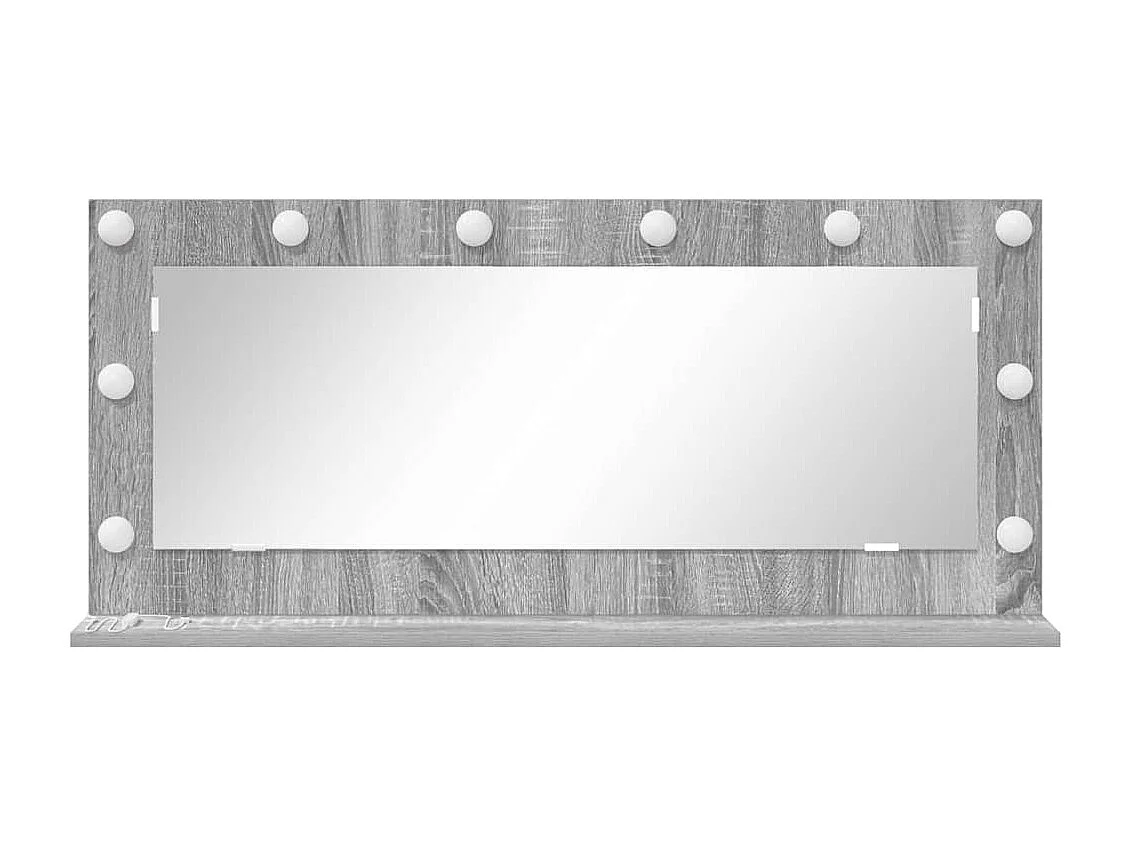 Miroir de vanité avec miroir Gris Sonoma 100 x 45 x 18 cm