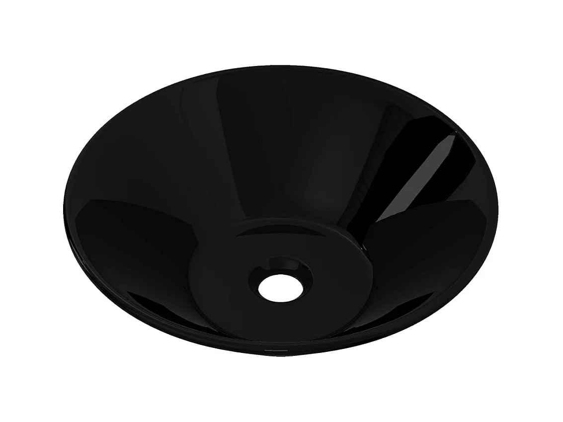 Vasque rond céramique Noir pour salle de bain