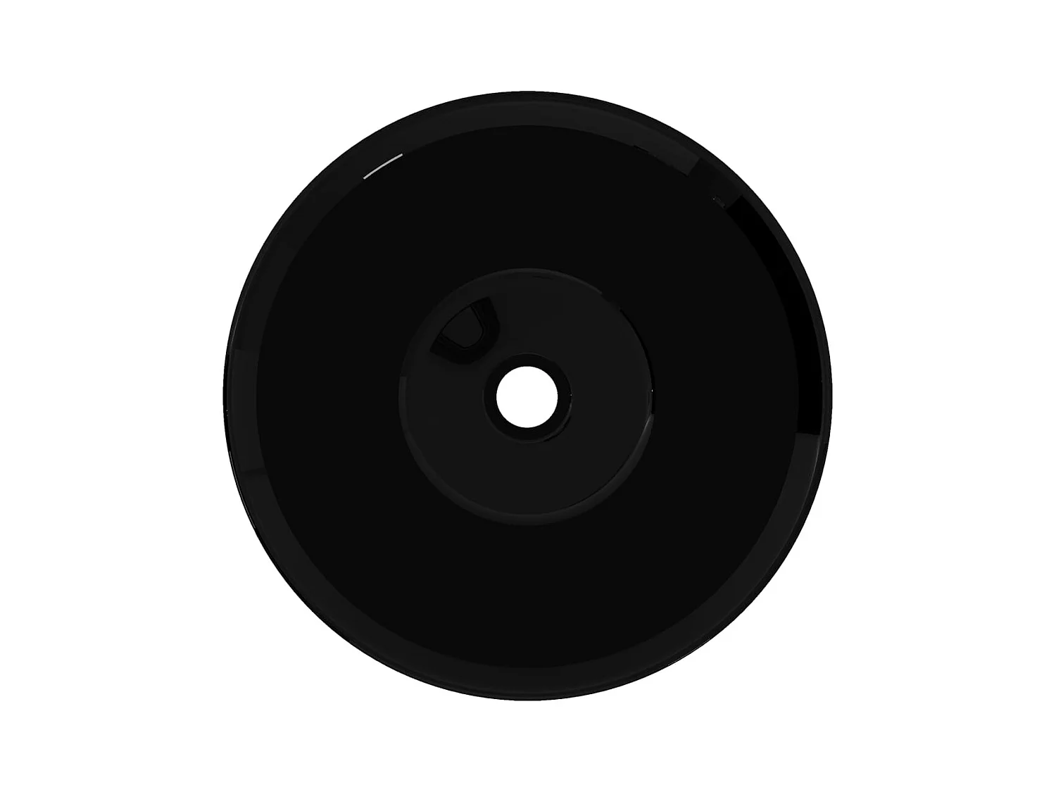 Vasque rond céramique Noir pour salle de bain