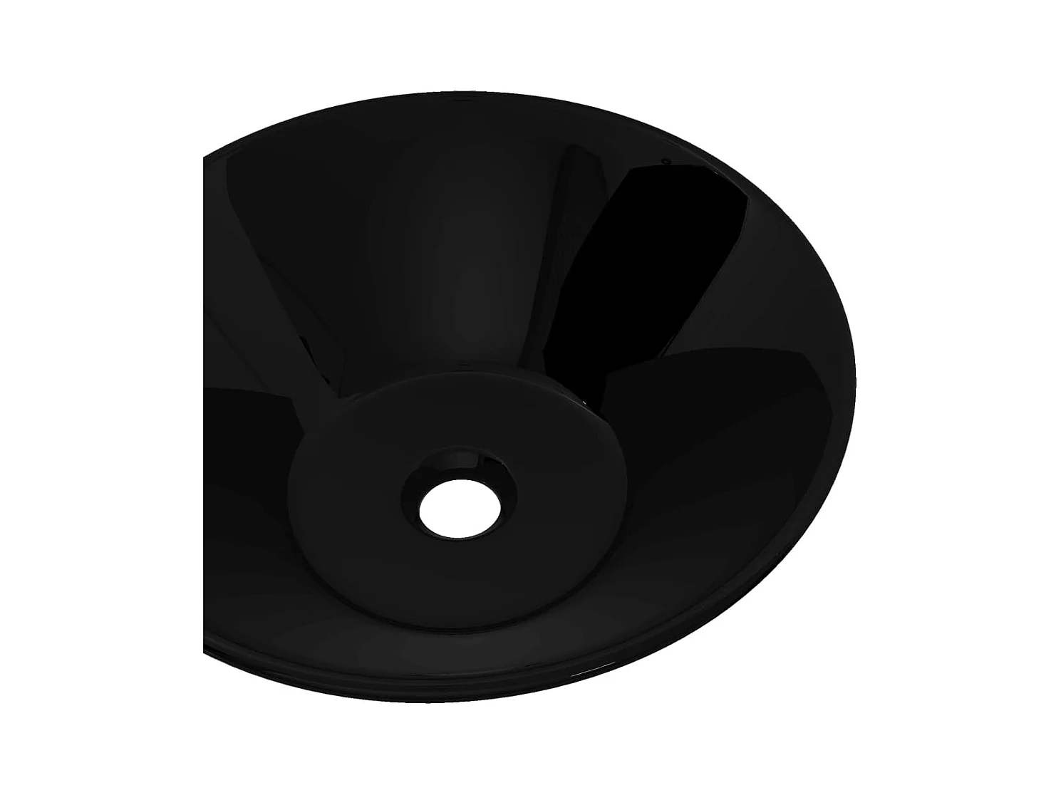 Vasque rond céramique Noir pour salle de bain