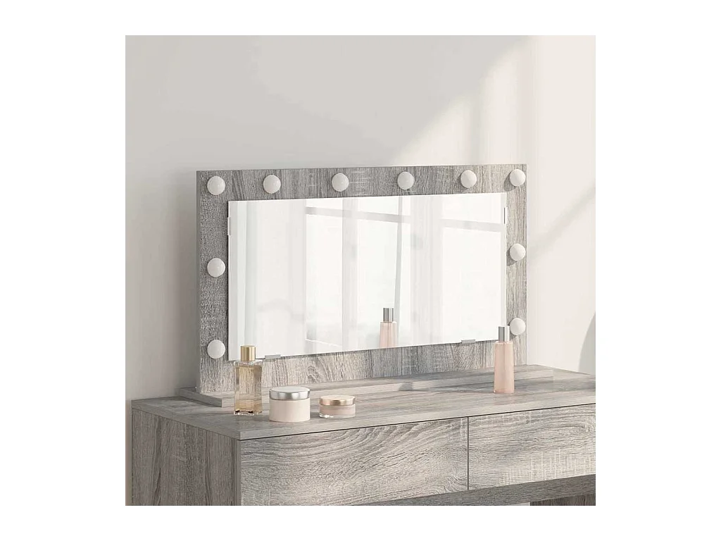Miroir de vanité avec miroir Gris Sonoma 80 x 45 x 18 cm