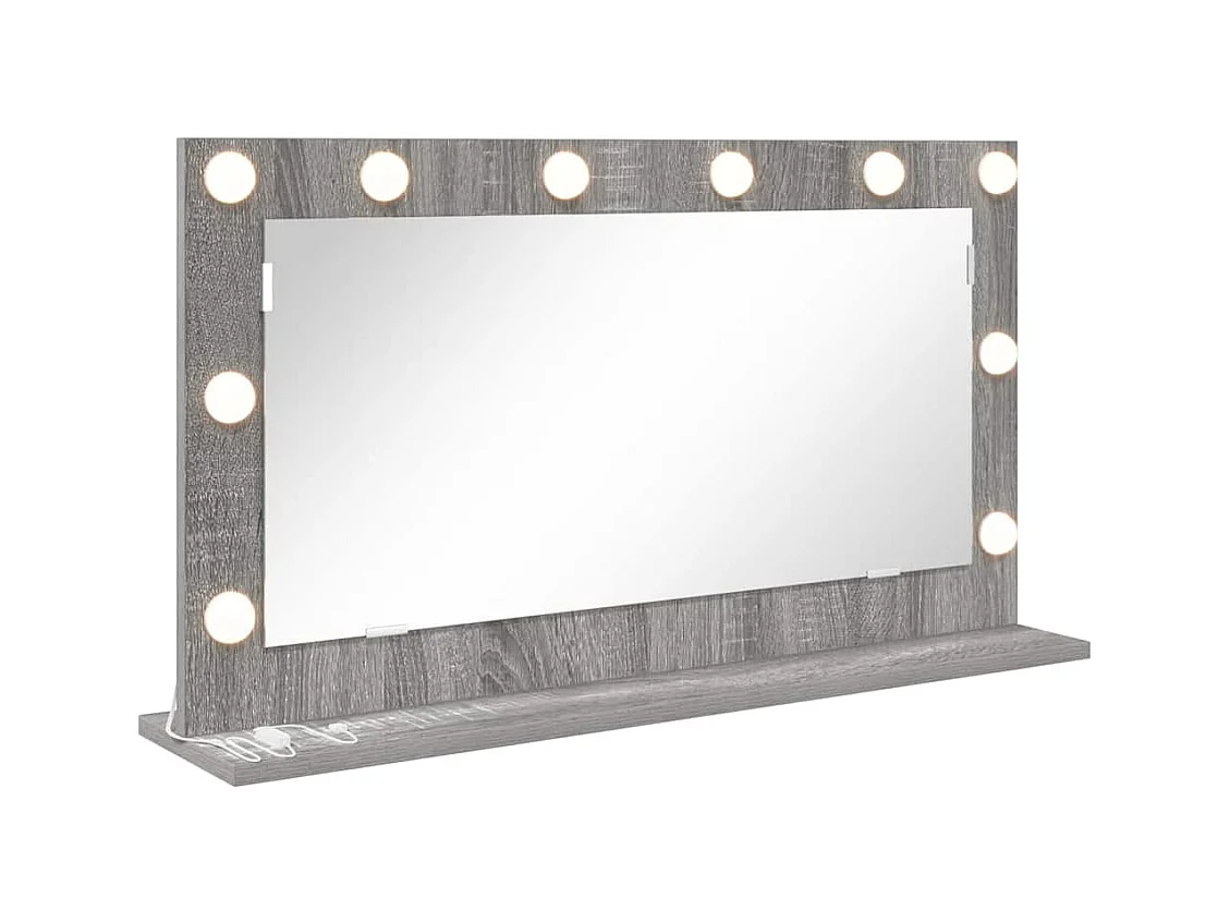 Miroir de vanité avec miroir Gris Sonoma 80 x 45 x 18 cm