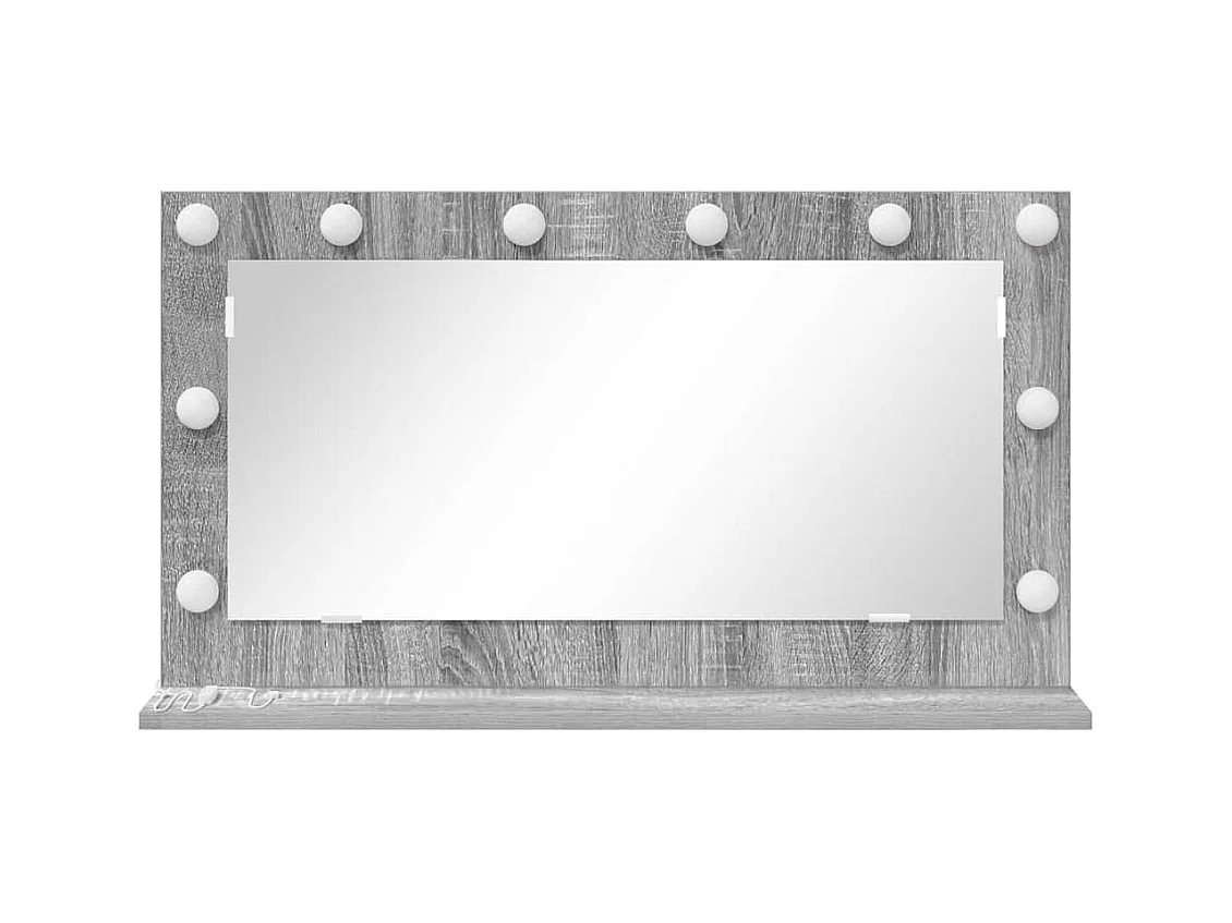 Miroir de vanité avec miroir Gris Sonoma 80 x 45 x 18 cm