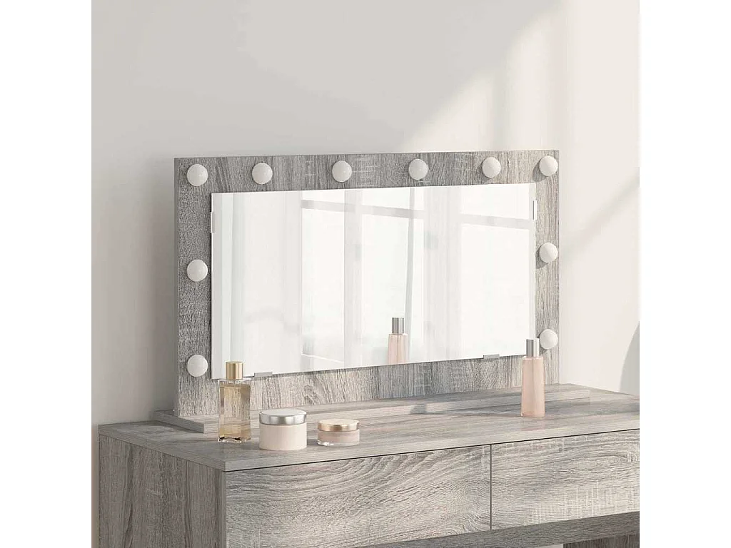 Miroir de vanité avec miroir Gris Sonoma 80 x 45 x 18 cm