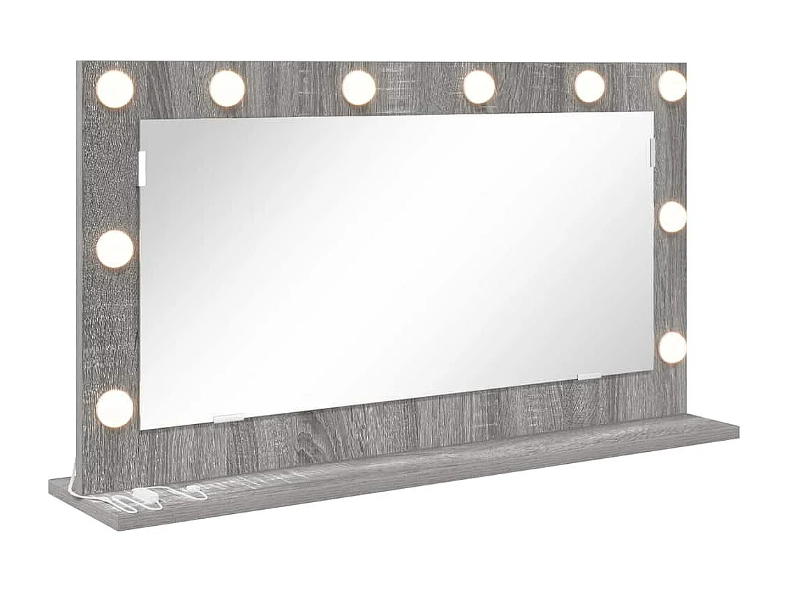 Miroir de vanité avec miroir Gris Sonoma 80 x 45 x 18 cm