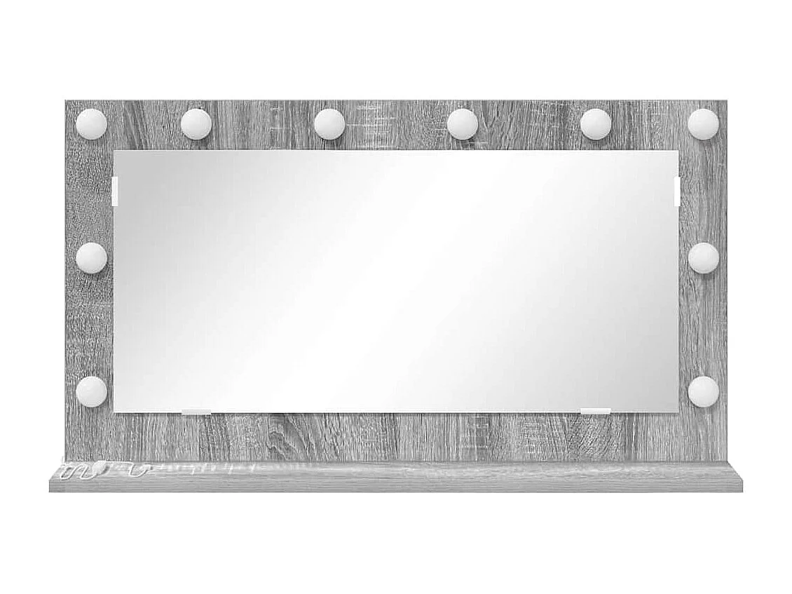 Miroir de vanité avec miroir Gris Sonoma 80 x 45 x 18 cm