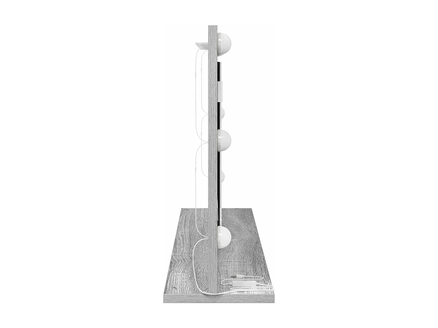 Miroir de vanité avec miroir Gris Sonoma 80 x 45 x 18 cm