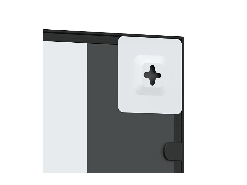 Specchio da parete nero 30x100 cm rettangolare in ferro