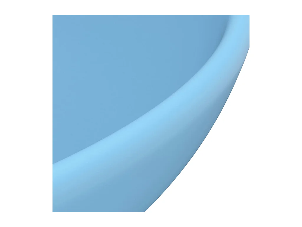 Lavabo de baño redondo Azul claro mate 32,5x14cm Cerámica