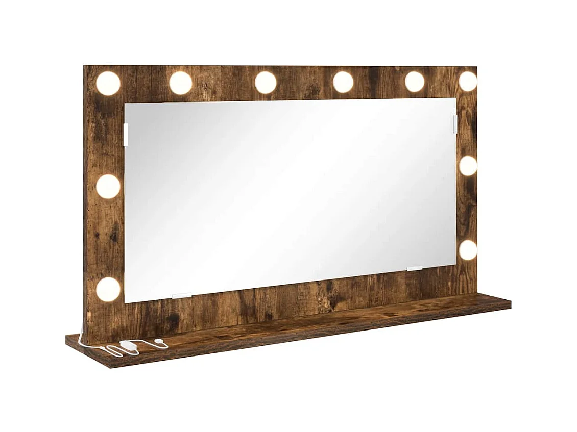 Miroir de vanité avec miroir Chêne fumé 80 x 45 x 18 cm