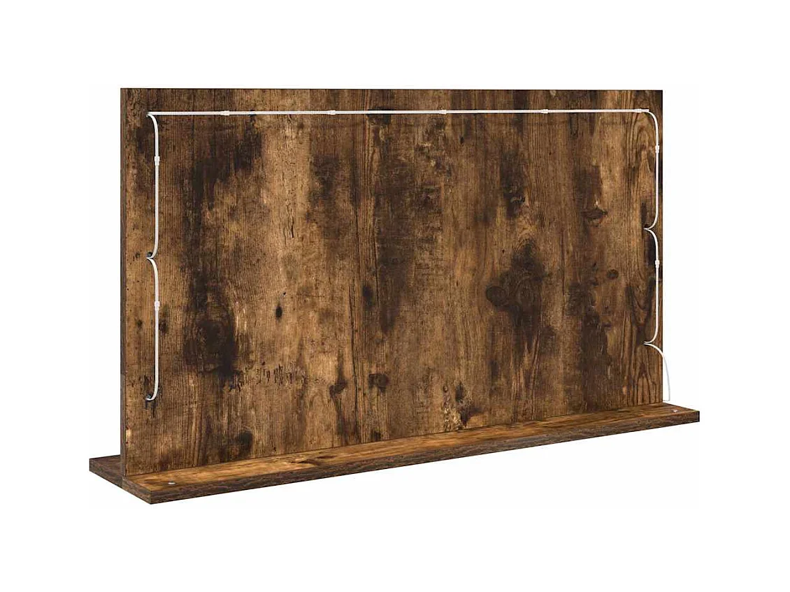 Miroir de vanité avec miroir Chêne fumé 80 x 45 x 18 cm