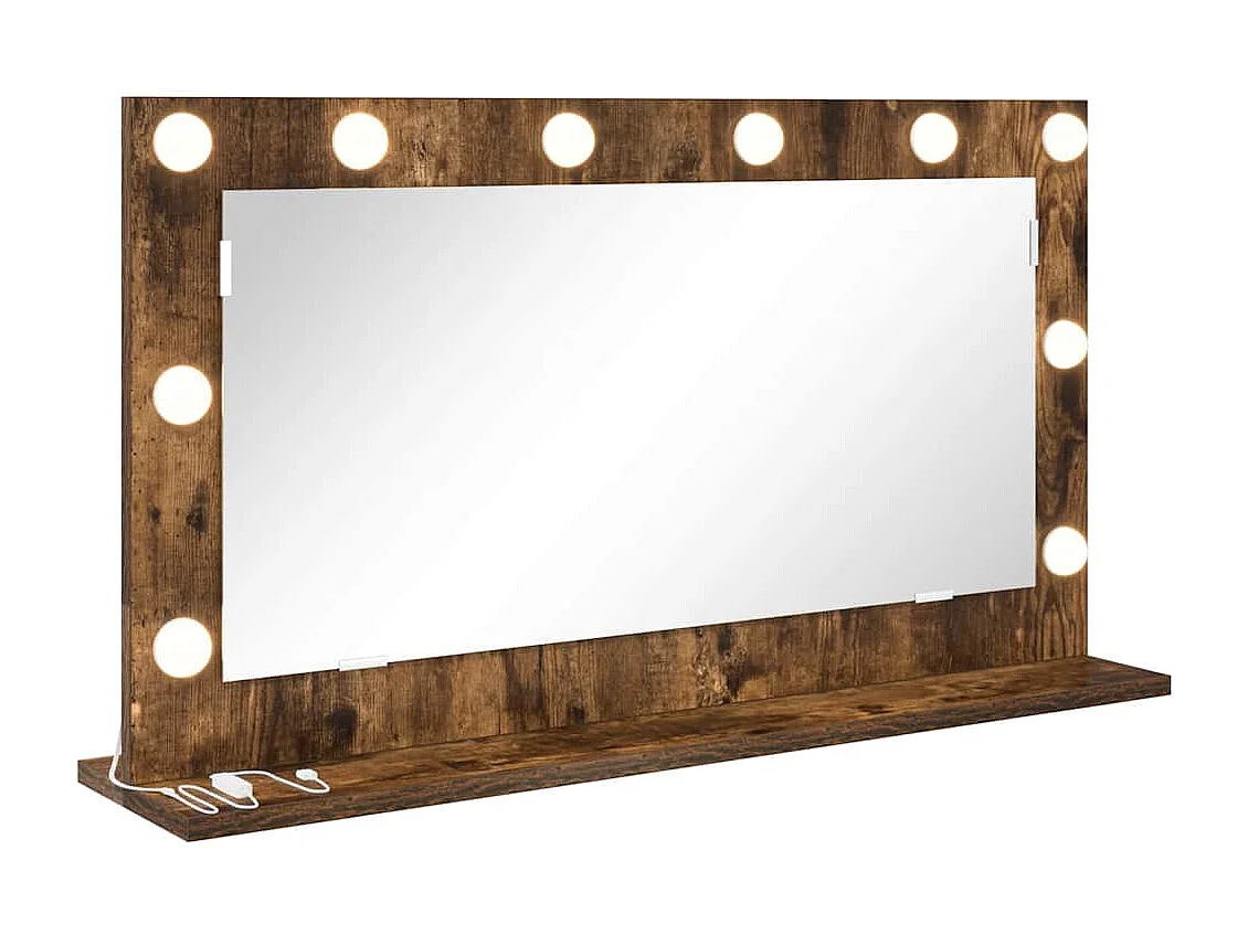 Miroir de vanité avec miroir Chêne fumé 80 x 45 x 18 cm