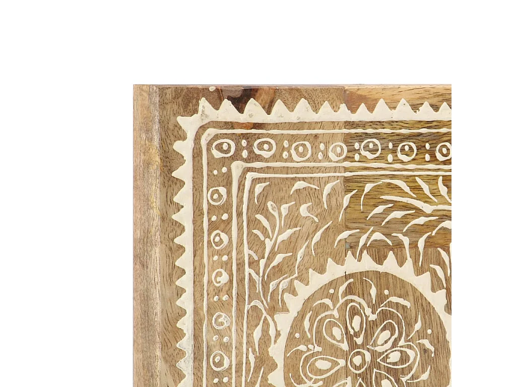 Espejo pintado a mano 40x55 cm Madera maciza de mango