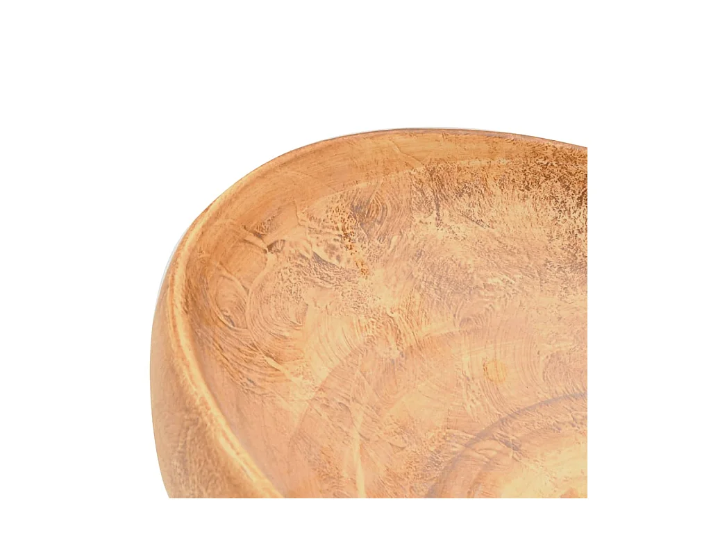 Lavabo sobre encimera ovalado marrón 59x40x15 cm de cerámica