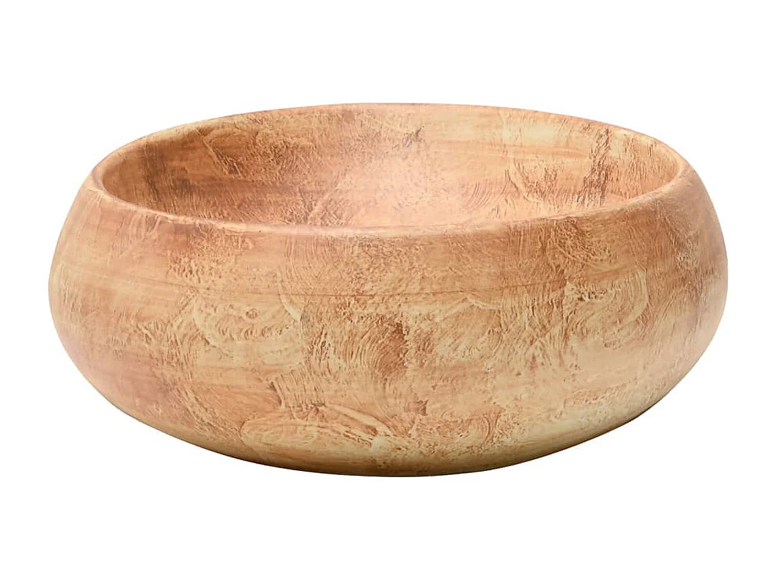 Lavabo sobre encimera ovalado marrón 59x40x15 cm de cerámica