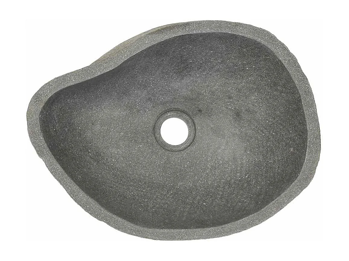 Lavello ovale in pietra di fiume (37-46) x (29-36) cm