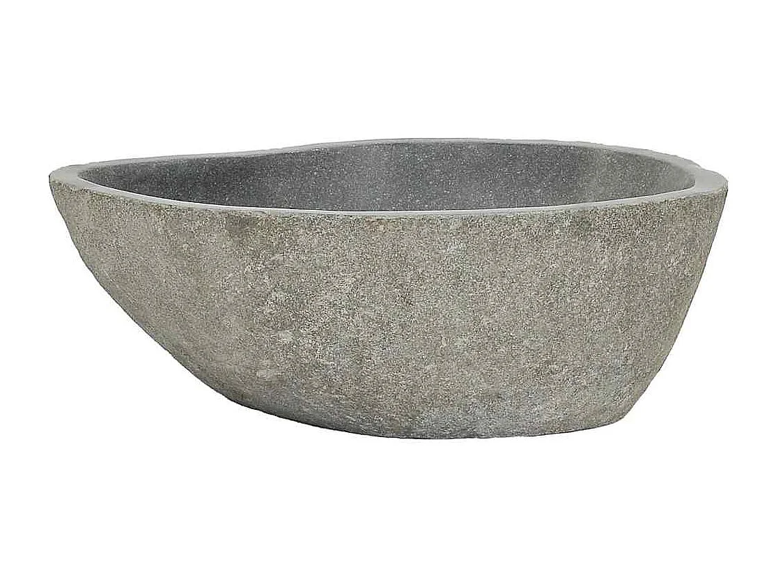 Lavabo en pierre de rivière Ovale (37-46)x(29-36) cm