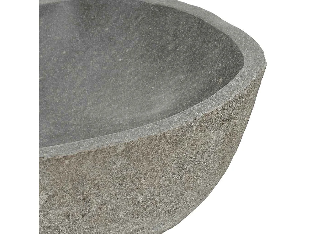 Lavabo en pierre de rivière Ovale (37-46)x(29-36) cm