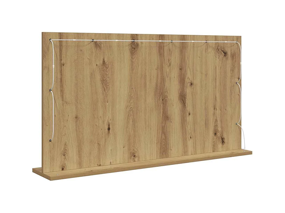 Kaptafelspiegel met spiegel Handgemaakt eikenhout 100 x 55 x 18 cm