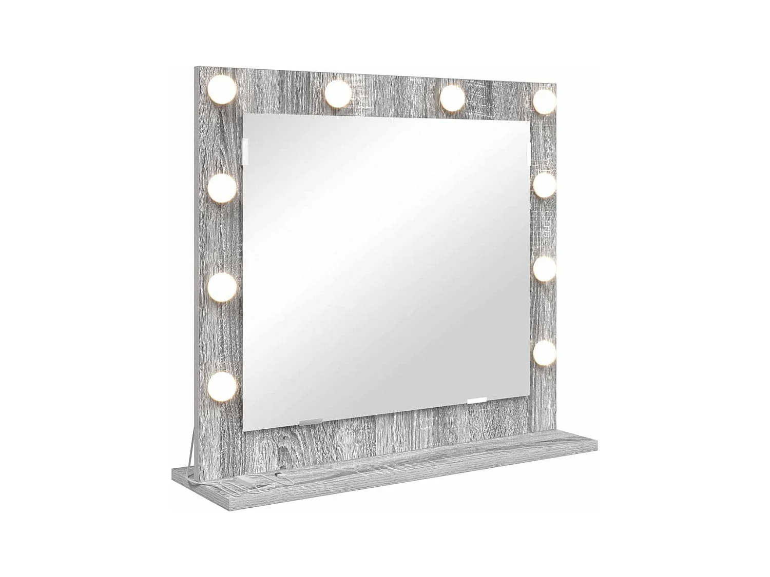 Miroir de vanité avec miroir Gris Sonoma 60 x 55 x 18 cm