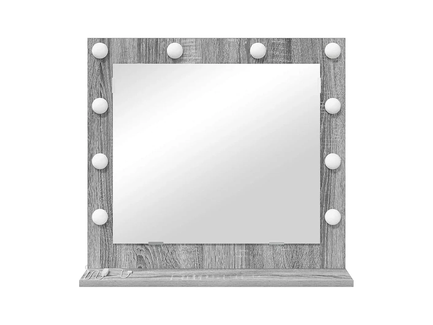 Miroir de vanité avec miroir Gris Sonoma 60 x 55 x 18 cm