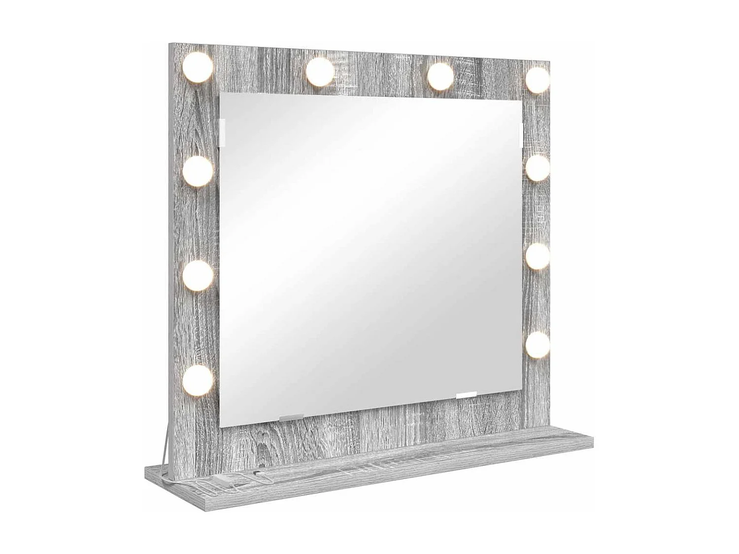 Miroir de vanité avec miroir Gris Sonoma 60 x 55 x 18 cm