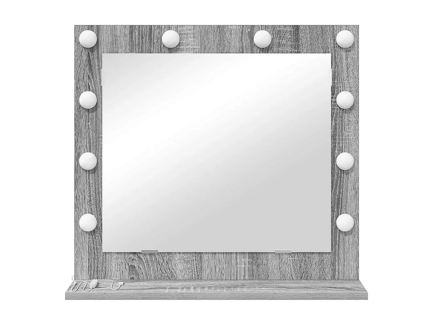 Miroir de vanité avec miroir Gris Sonoma 60 x 55 x 18 cm